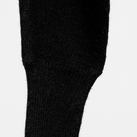 Crea Concept Asymmetrical Black Cropped Wool Sweater - Picture 6 of 8